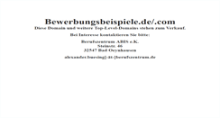 Desktop Screenshot of bewerbungsbeispiele.com
