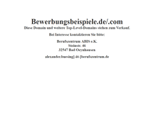 Tablet Screenshot of bewerbungsbeispiele.com